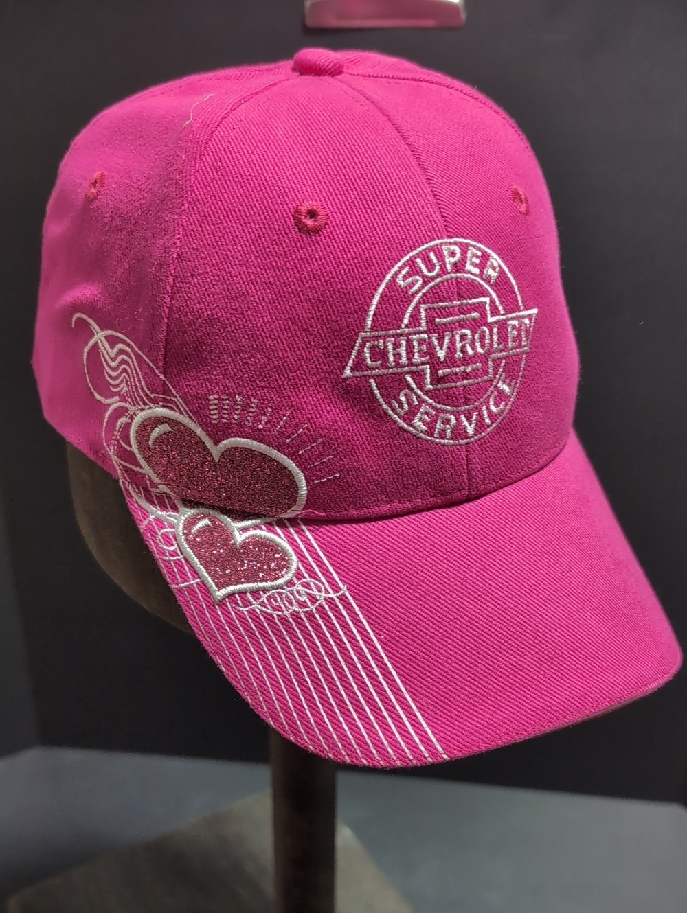 Choko Motor parts Super Service Chevrolet Women's Pink Ball Cap.